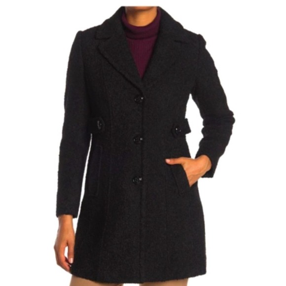 New York Bouncy Wool Fully Lined Button Up Plus Size Coat 1X NWT - Picture 1 of 12